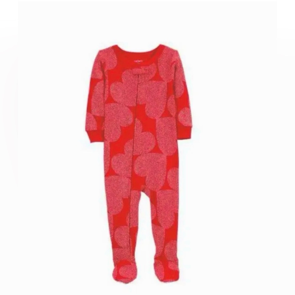Carter's Red Hearts Sleeper Footed Pajamas, 12 Months